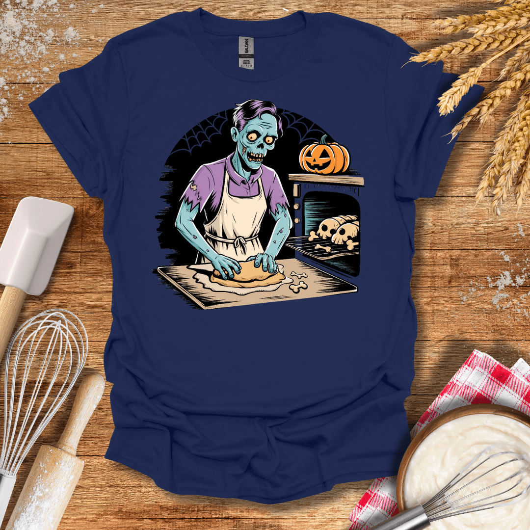 Zombie Baking T-Shirt Navy / S Baking Threads