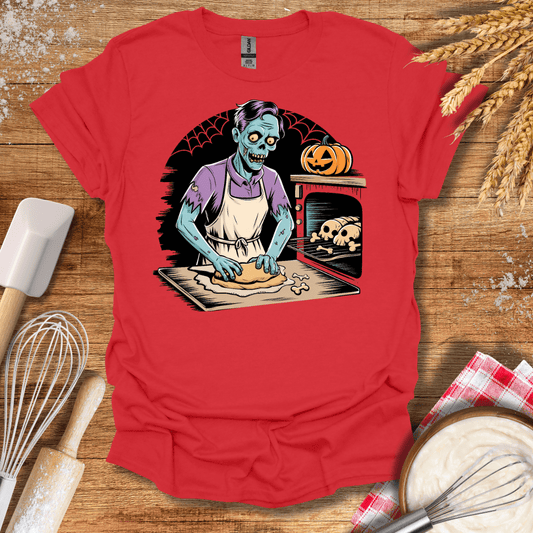 Zombie Baking T-Shirt Red / S Baking Threads