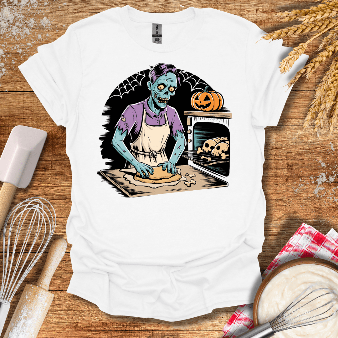 Zombie Baking T-Shirt White / S Baking Threads