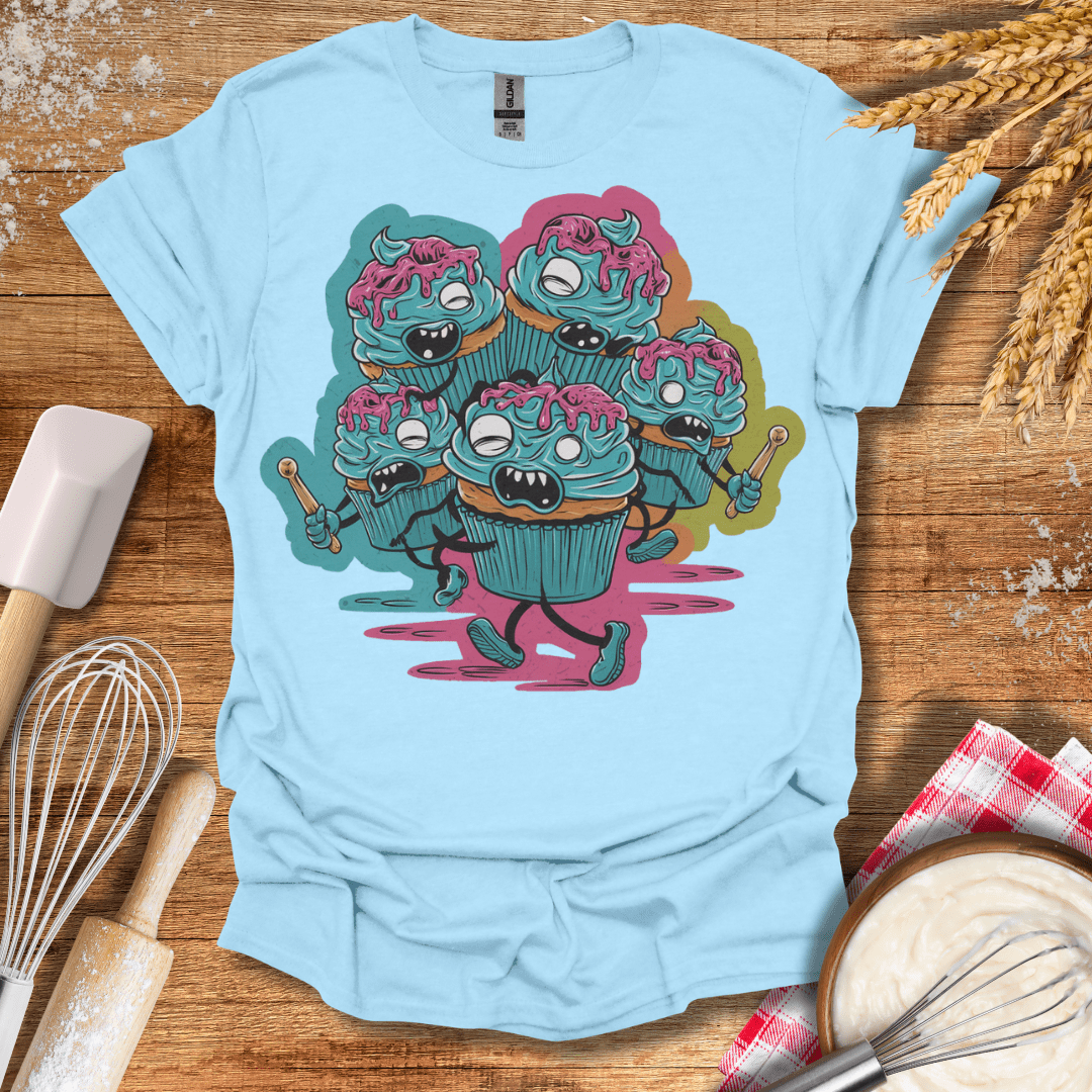 Zombie Cupcake Apocalypse T-Shirt Light Blue / S Baking Threads