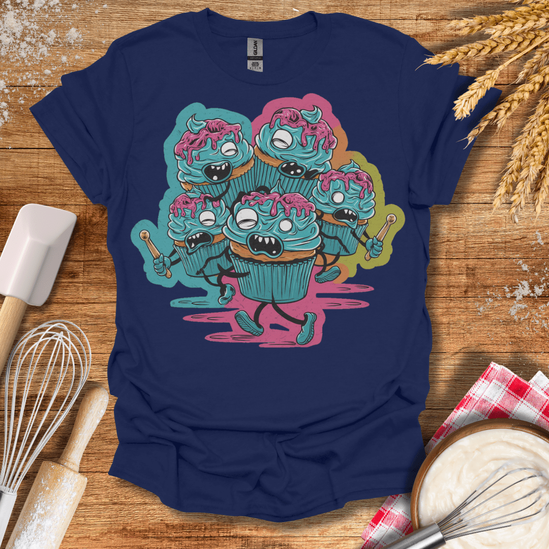 Zombie Cupcake Apocalypse T-Shirt Navy / S Baking Threads