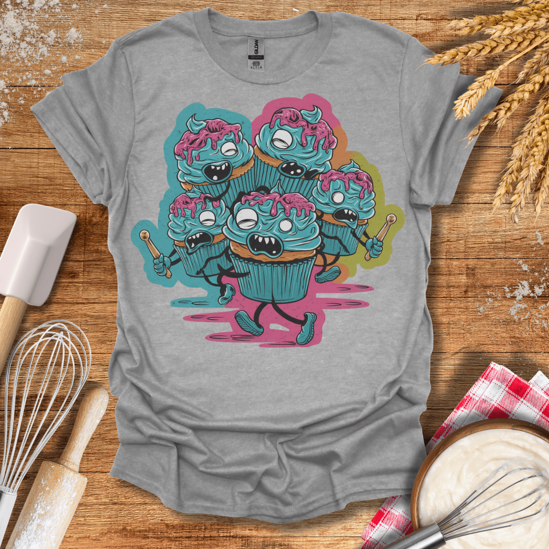 Zombie Cupcake Apocalypse T-Shirt Sport Grey / S Baking Threads