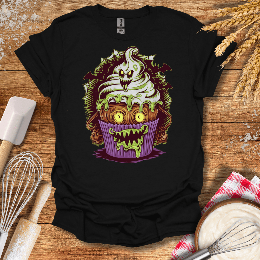 Zombie Cupcake T-Shirt Black / S Baking Threads