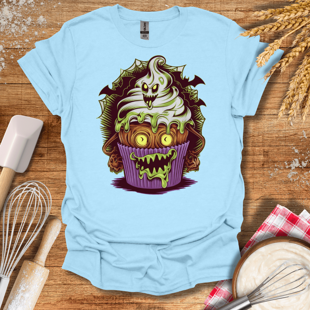 Zombie Cupcake T-Shirt Light Blue / S Baking Threads