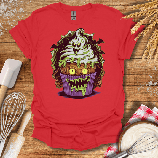 Zombie Cupcake T-Shirt Red / S Baking Threads