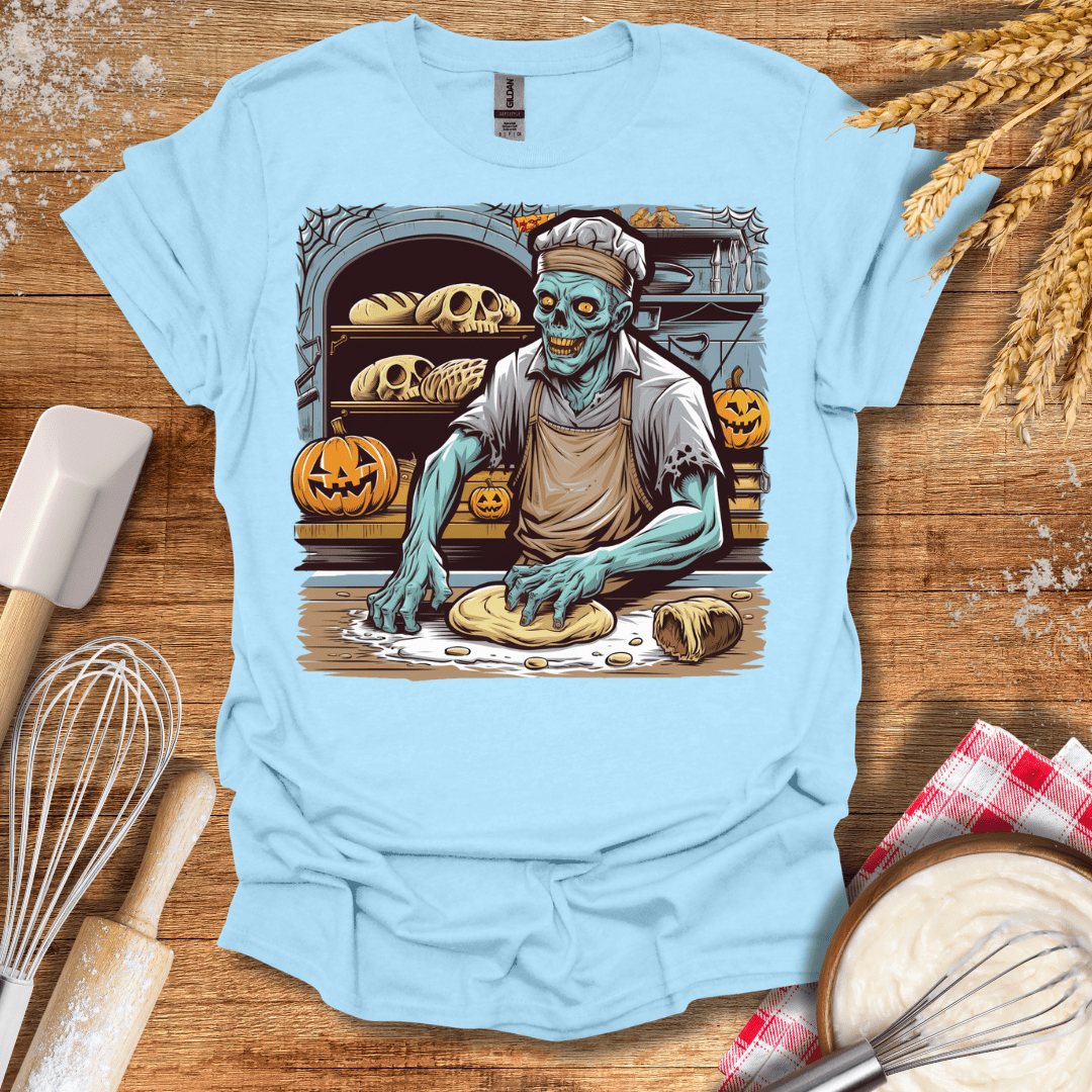 Zombie's Bakery T-Shirt Light Blue / S Baking Threads